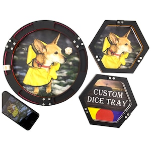 Custom Dice Tray - Print your own Image - Color and Size options