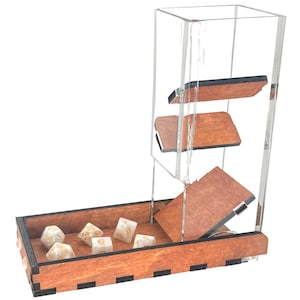 C4Labs Clear 7&quot; Short 3 Tier Dice Tower with Basic Tray
