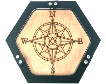 Personal Sized Mini Compass Dice Tray ~ By C4Labs