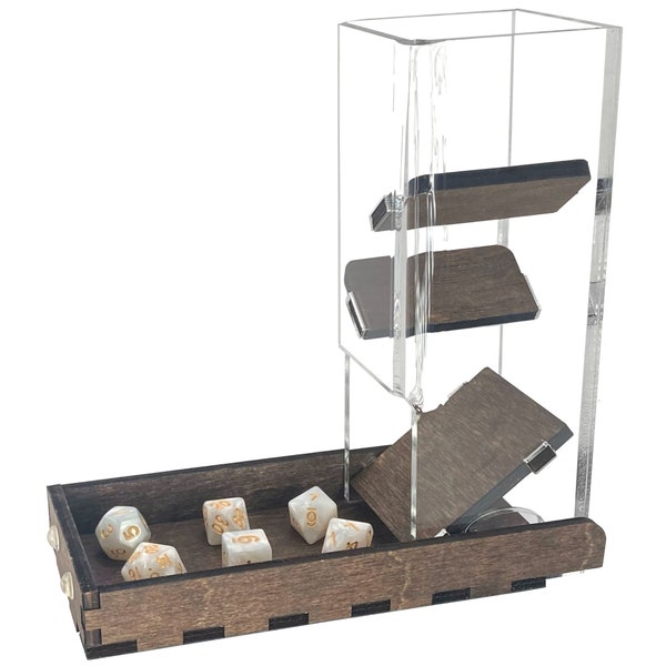 C4Labs Clear 7" Short 3 Tier Dice Tower with Basic Tray ~ Color Options