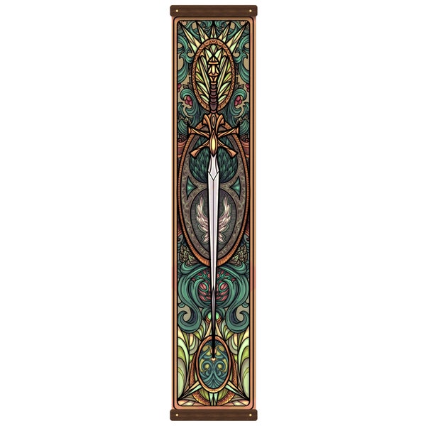 Fantasy Weapon Tapestry Printed Fabric Banner Wall Hanging  - OPTIONS