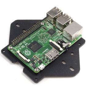 C4Labs Zebra VESA Mounting Plate - Acrylic - for Raspberry Pi 4B, 3B+, A+, Arduino Uno: Black