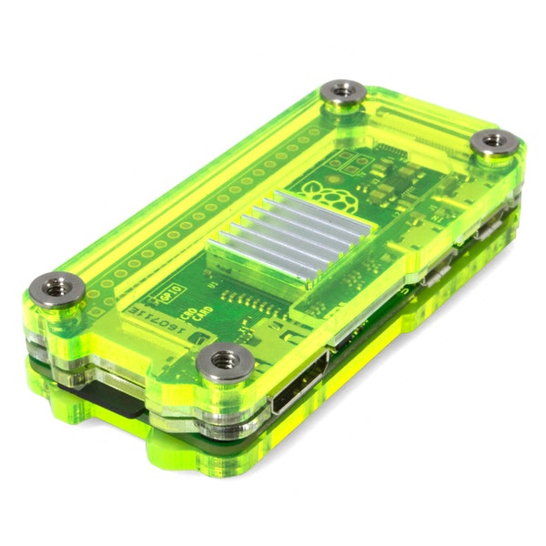 C4Labs Zebra Zero Heatsink Case for Raspberry Pi Zero/Zero W - Laser Lime