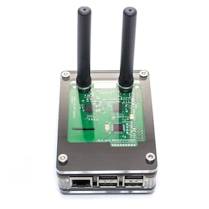 Zebra DRPi-1S  Duplex Pi4 Screen Case – Raspberry Pi4 & Duplex MMDVM ~ Black Ice