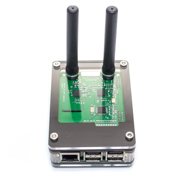 Zebra DRPi-1S  Duplex Pi3 Screen Case – Raspberry Pi 3 B+ & Duplex MMDVM ~ Black Ice