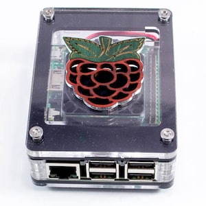 C4Labs Zebra Raspberry Inlay with Fan Case for Raspberry Pi 4B, 3B 3, Pi 2 Wood image 6
