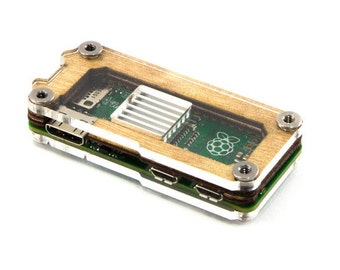 Zebra Zero Heatsink Case – Raspberry Pi Zero/Zero W - Wood