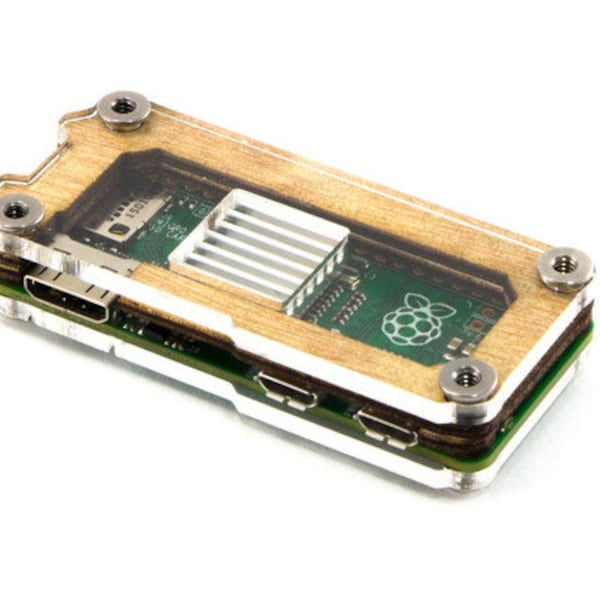 Zebra Zero Heatsink Case – Raspberry Pi Zero/Zero W - Wood