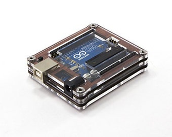 C4Labs Zebra Case for the Arduino Uno R2, R3, R4, R4 Wifi - Walnut