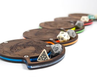 The Original Solid Walnut Top Dice Coasters in 4 styles and 5 Colors!