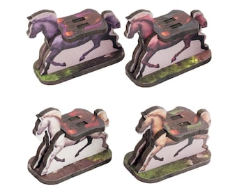 Horse Character Mount | x4 Mounts | 1x2in Base | Role Playing Games | DND D&D Pathfinder