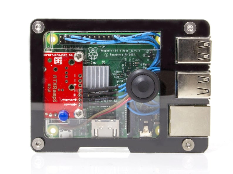 Power Button Case For Raspberry Pi/4 C4labs Zebra Power Button Case Kit for Raspberry Pi 3B+ and the ...
