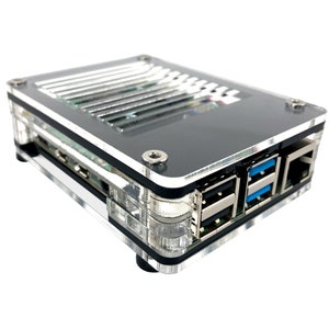 Zebra POE+ Hat Case Kit för Raspberry Pi 4B eller 3B+ passar PoE+ HAT eller officiell PoE Hat