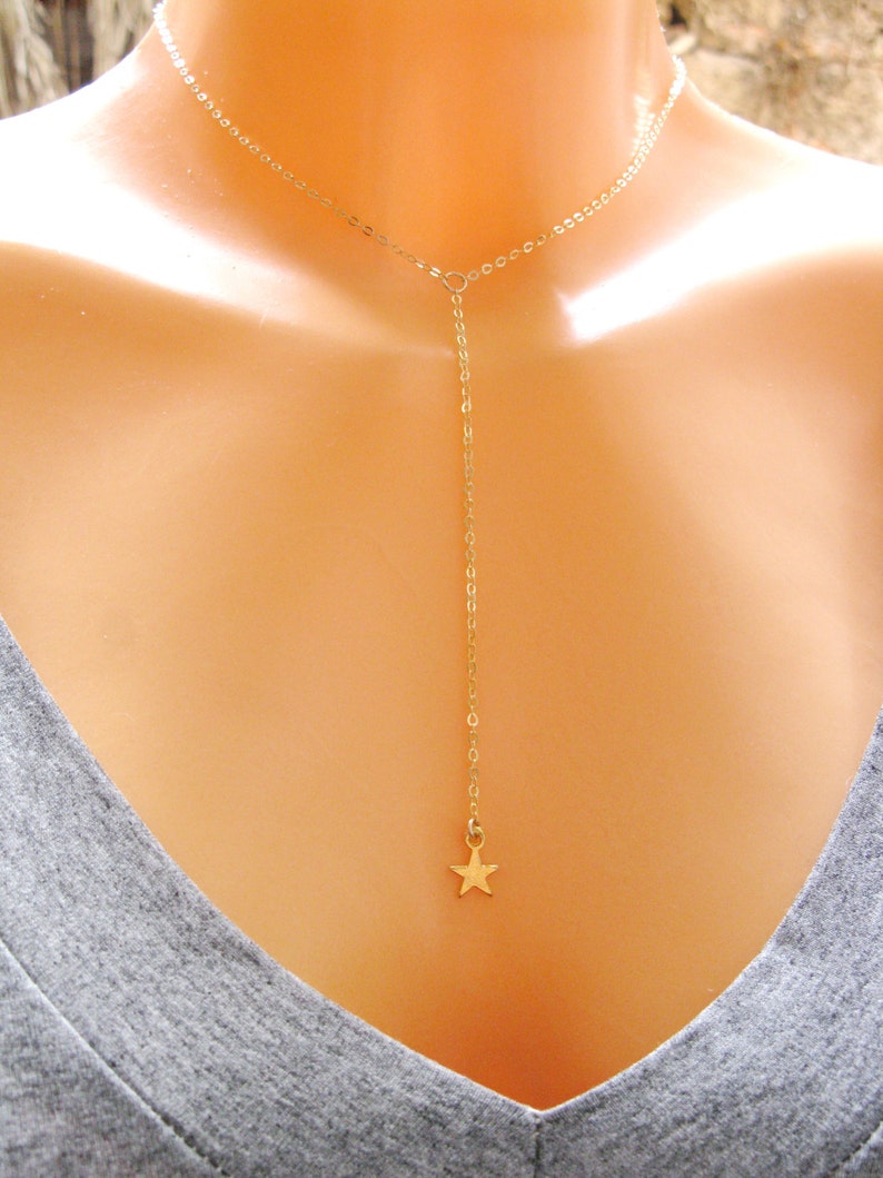 Drop necklace Choker necklace Y necklace Star necklace Etsy
