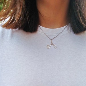 Colgante inicial grande plata de ley, collar de letras grandes, collar inicial grande, collar de alfabeto, collar personalizado, collar de monograma