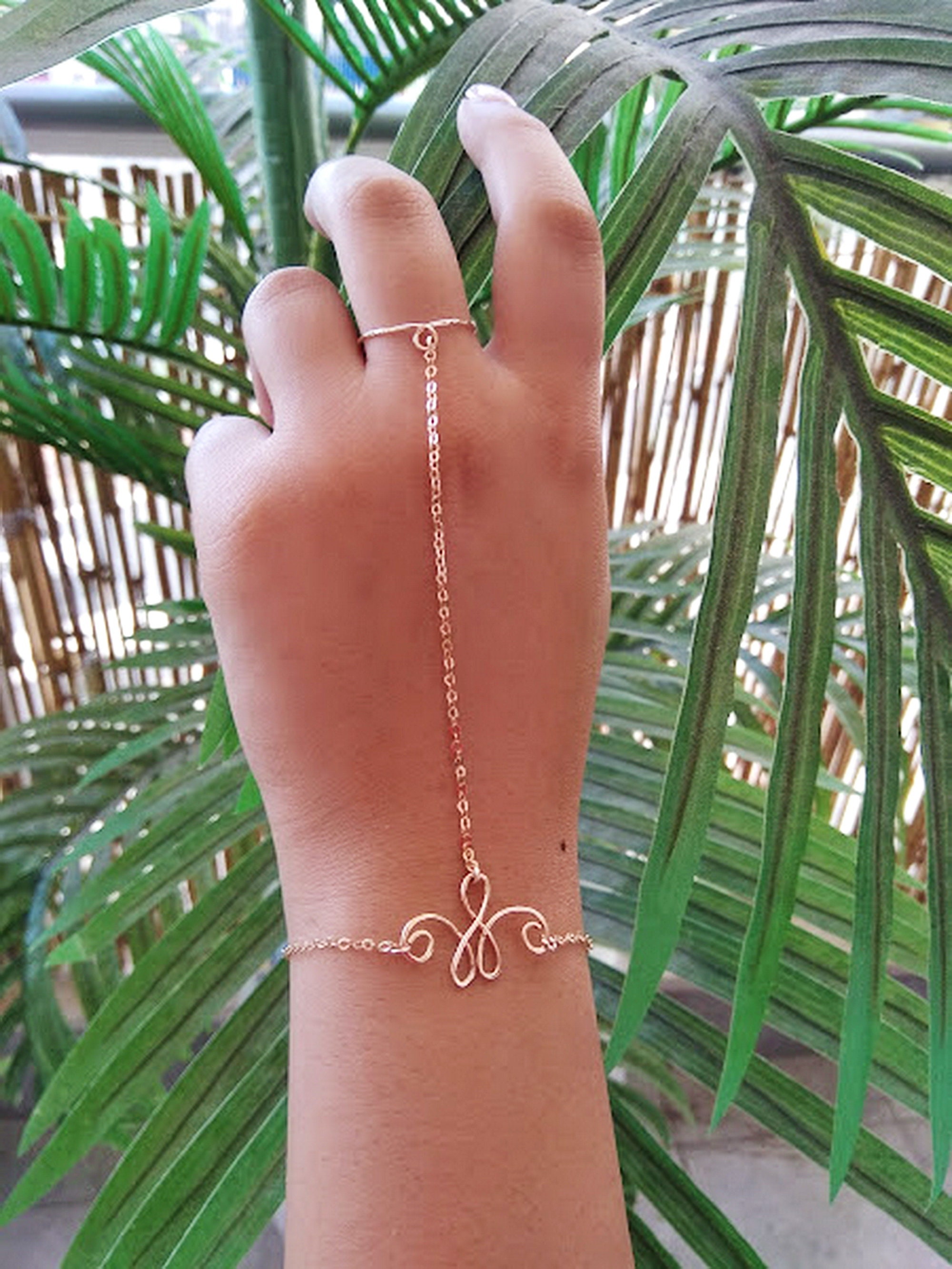 Hand Bracelet Ring Gold Ring Bracelet Hand Chain Bracelet Etsy