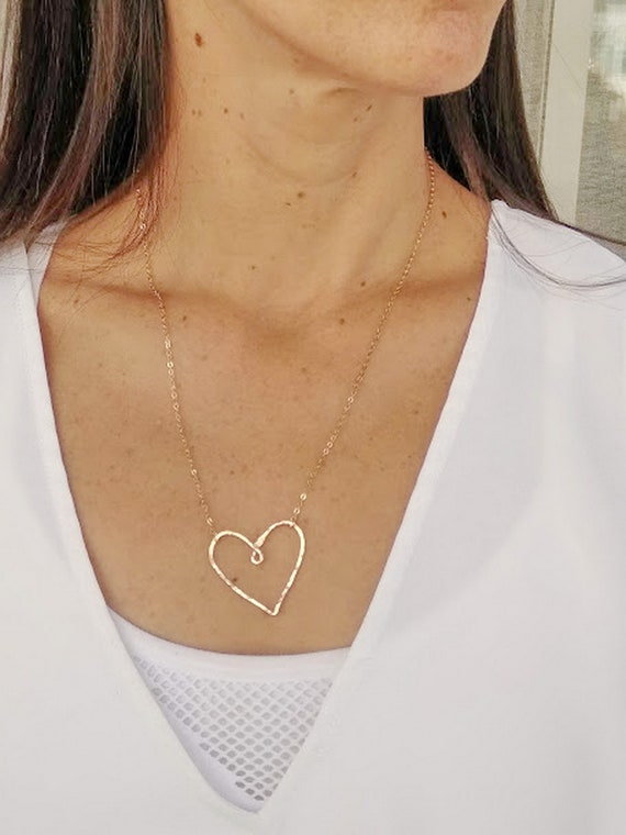 welbijoux Heart Shape Long Pendant Necklace Silver India | Ubuy