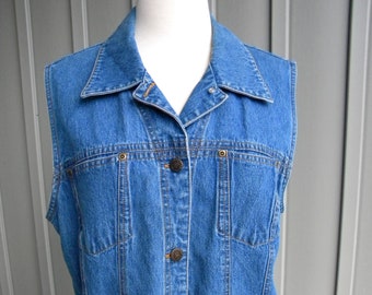 long denim vest
