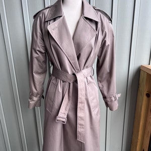 Vintage Women&#39;s Classic Trench Coat / by Worthington / Button in Warm Liner / Double Breasted / Full Length / Size S/M