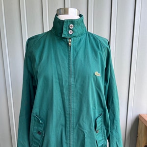 Vintage Izod Lacoste Green Jacket / Windbreaker / Bomber Jacket / Mens Large