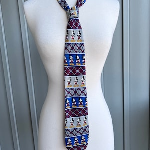 Mickey Mouse Tie / by Mickey Unlimited / Mickey Mouse Maroon and Navy Tie / Disney Tie