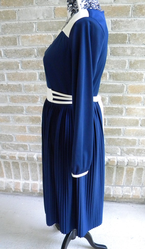 Vintage Toni Todd Navy Dress - image 5