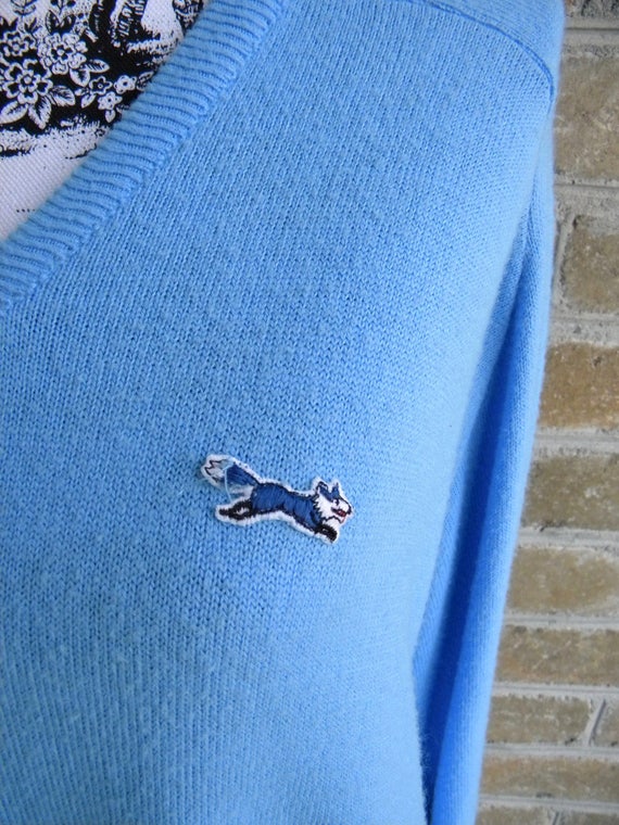 Vintage Pale Blue Sweater / The Fox Sweater / Men… - image 4