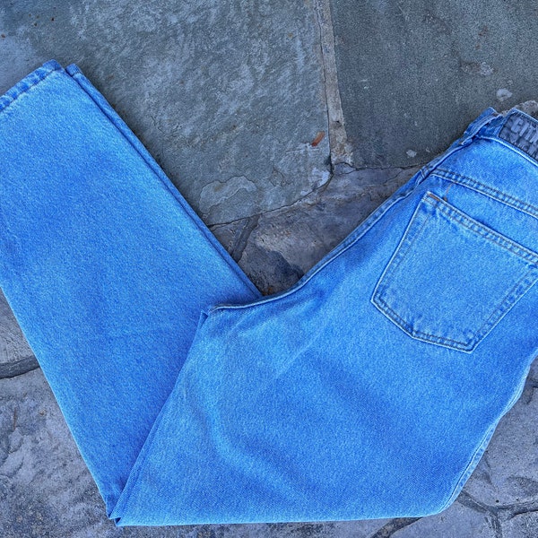 Size 30 90's Vintage Gitano High Waist Jeans / Light Wash Denim Jeans / Mom Jeans / 30 inch Waist