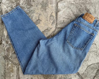 Size 30 90's Vintage Gitano High Waist Jeans / Light Wash Denim Jeans / Mom Jeans / 30 inch Waist