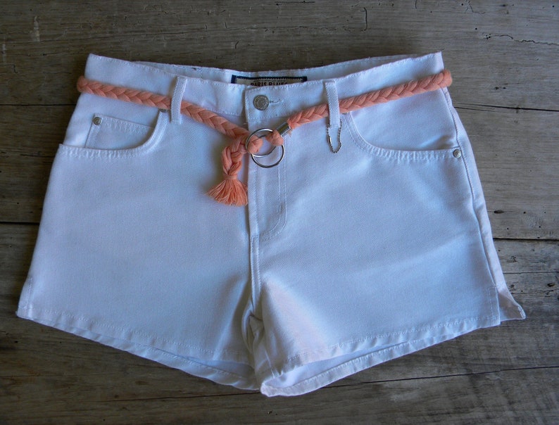 Size 31 Vintage White Denim Shorts Paris Blues New Old Stock Made in USA 90/'s Denim Shorts 31 inch Waist