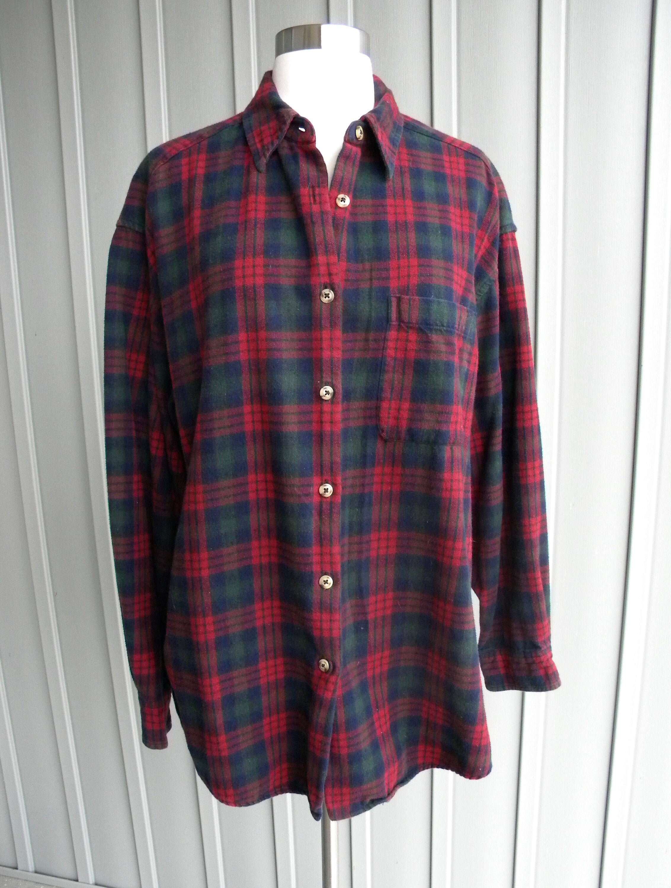 eddie bauer red flannel shirt