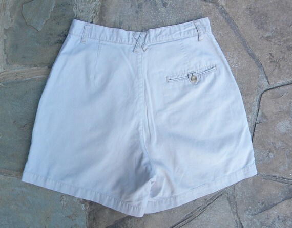 Size 28 Vintage High Waist Light Khaki Shorts / b… - image 2