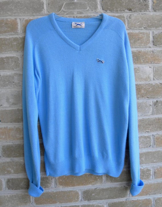Vintage Pale Blue Sweater / The Fox Sweater / Men… - image 7