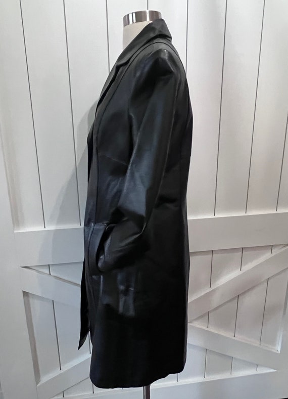 Vintage Black Leather Coat / by Wilson's Leather … - image 4