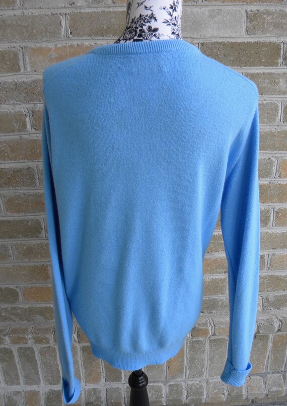 Vintage Pale Blue Sweater / The Fox Sweater / Men… - image 3