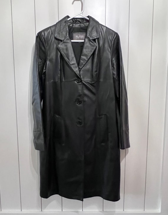 Vintage Black Leather Coat / by Wilson's Leather … - image 7