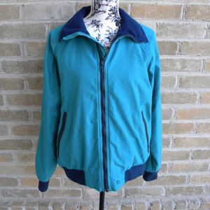 Vintage Woolrich Teton Emerald Green Jacket with Fleece Lining  / Vintage Woolrich Jacket / Made in USA / Unisex S/M