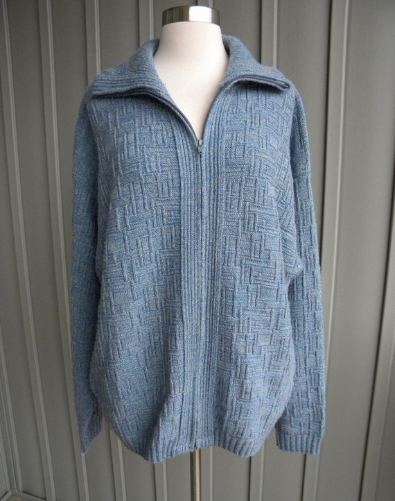 Vintage Zip Front Collared Cardigan Sweater / by L