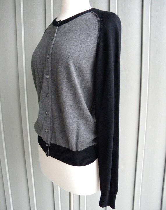 Vintage Black Cardigan Sweater / by Tail / Retro … - image 4