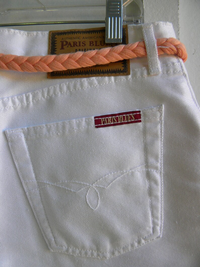 Size 31 Vintage White Denim Shorts Paris Blues New Old Stock Made in USA 90/'s Denim Shorts 31 inch Waist