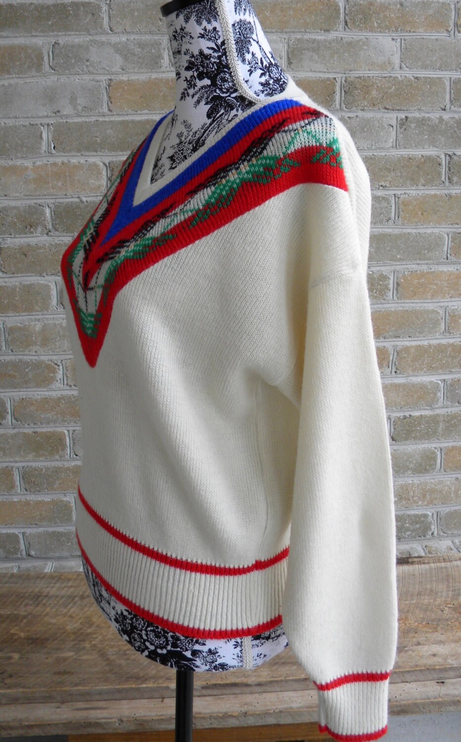 【値下げ】 Vintage Pandora Sweater Patterned Cream Vintage / Sweater トップス