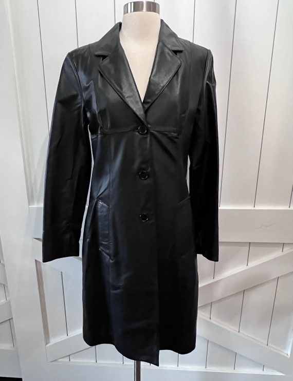 Vintage Black Leather Coat / by Wilson's Leather … - image 5