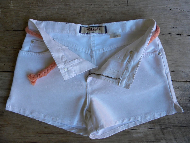 Size 31 Vintage White Denim Shorts Paris Blues New Old Stock Made in USA 90/'s Denim Shorts 31 inch Waist