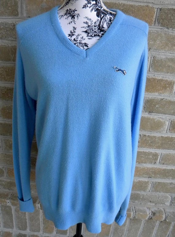 Vintage Pale Blue Sweater / The Fox Sweater / Men… - image 5