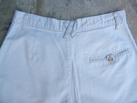 Size 28 Vintage High Waist Light Khaki Shorts / b… - image 4