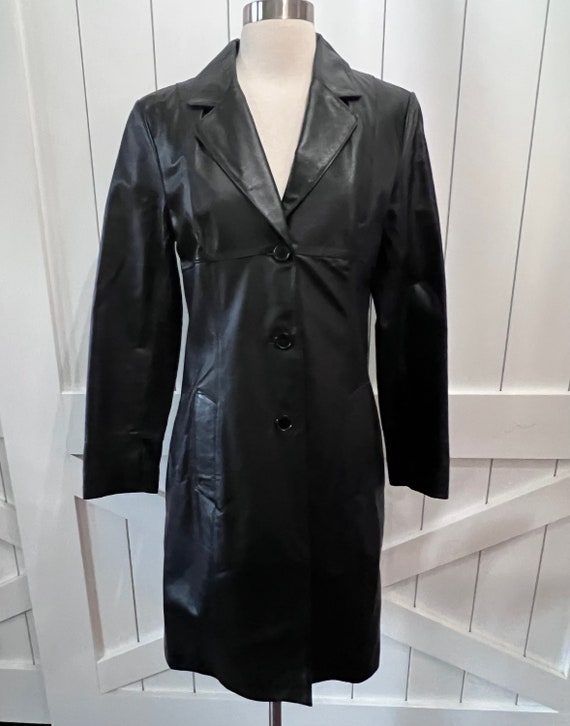Vintage Black Leather Coat / by Wilson's Leather … - image 1