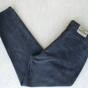 Size 31 Vintage Jordache High Waisted Black Jeans  / Tapered Leg Jeans  / Retro Jordache Jeans / 31 inch Waist