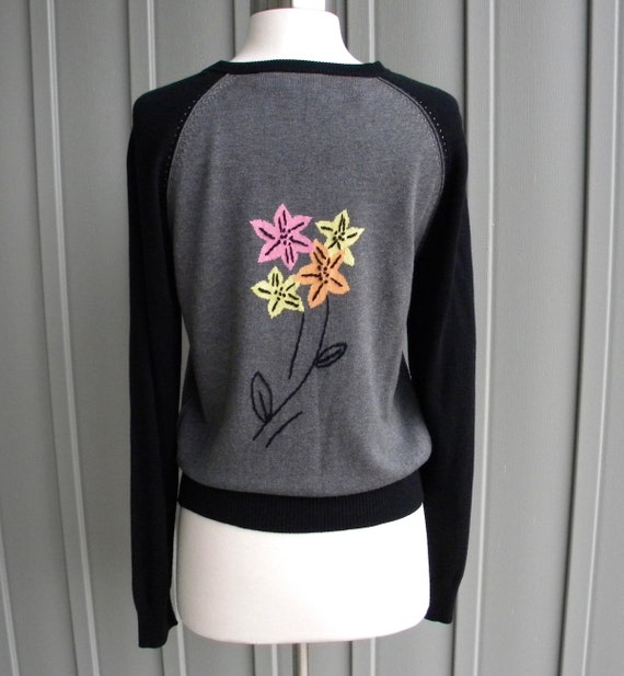 Vintage Black Cardigan Sweater / by Tail / Retro … - image 1