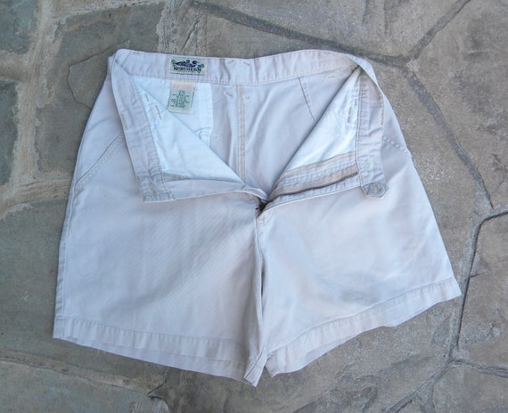 Size 28 Vintage High Waist Light Khaki Shorts / b… - image 3