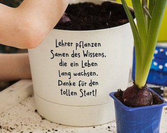 Stickers for flowerpots as a farewell gift or gift idea for teachers, teachers plant seeds of knowledge...